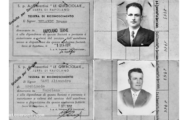 1952-1960 La corriera dei cavatori - Bruno Belardi e Alisandro Bani